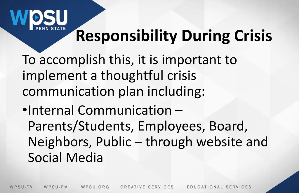 responsibility during crisis 1