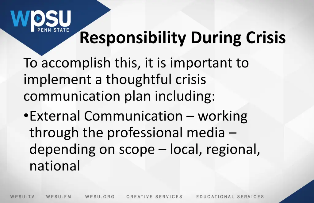 responsibility during crisis 2