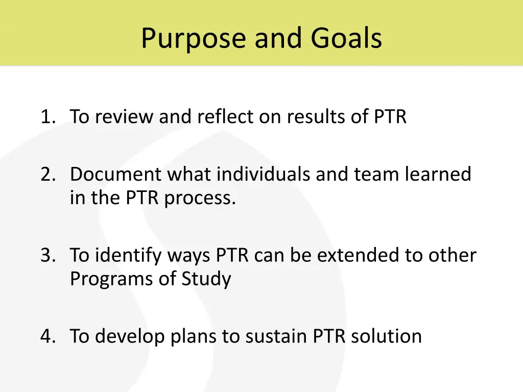 purpose and goals