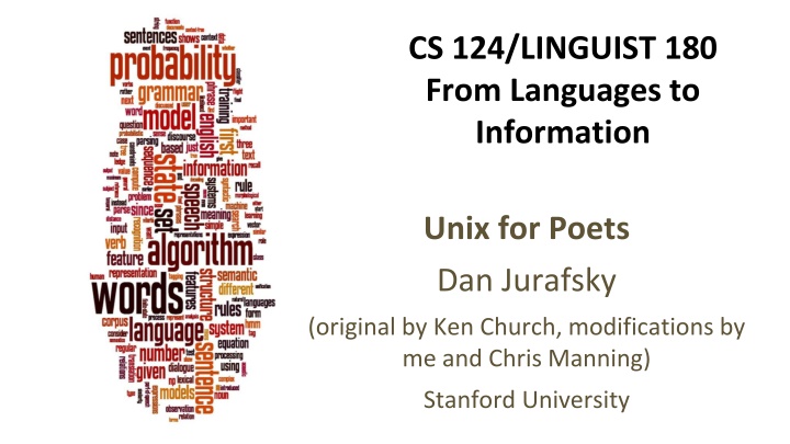 cs 124 linguist 180 from languages to information