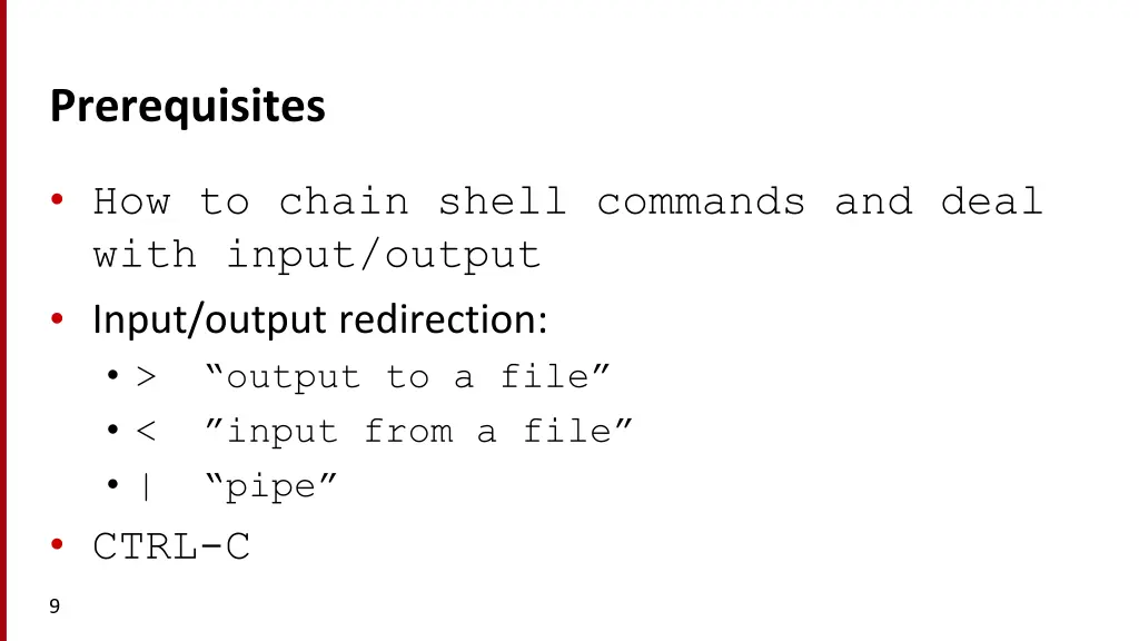prerequisites 1