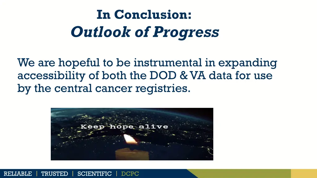 in conclusion outlook of progress