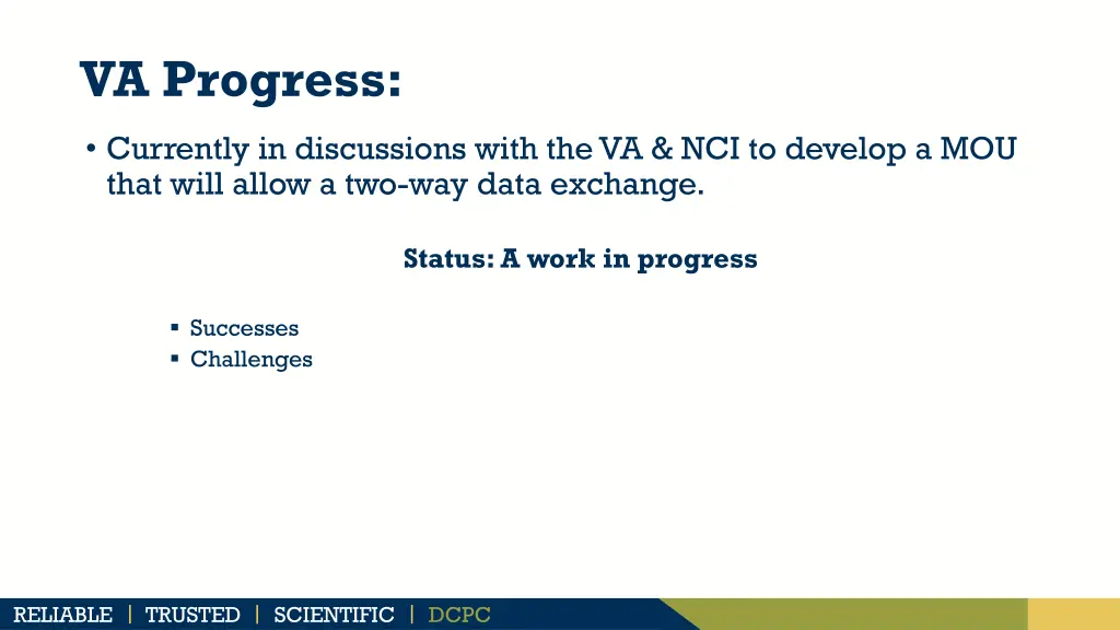 va progress