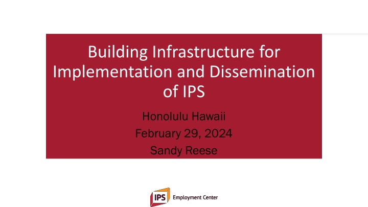building infrastructure for implementation