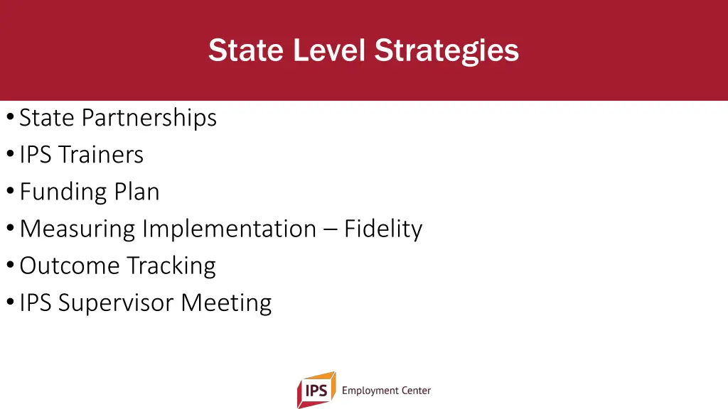 state level strategies