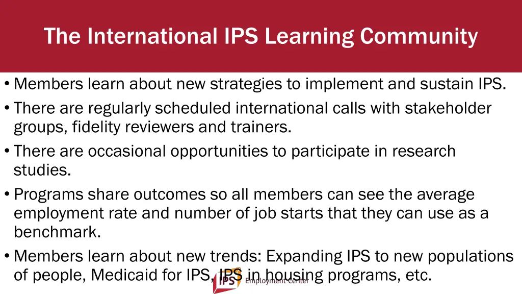 the international ips learning community