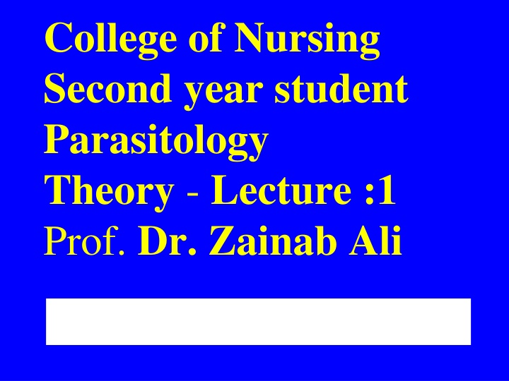 college of nursing second year student
