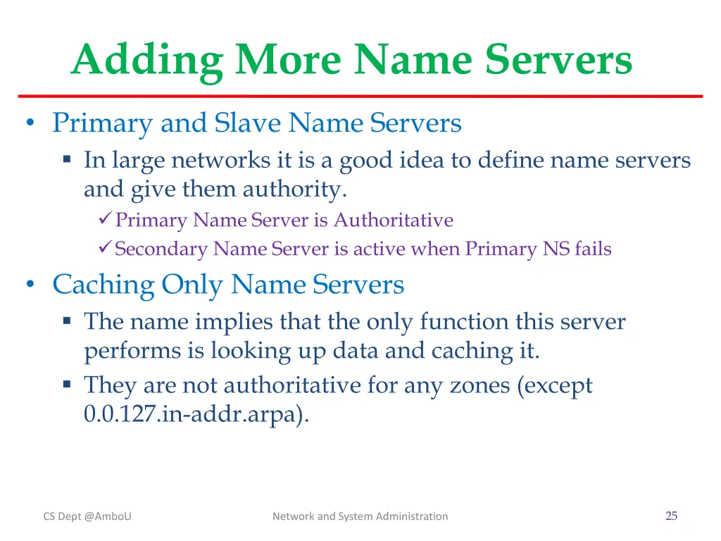 adding more name servers