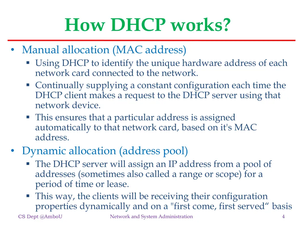 how dhcp works