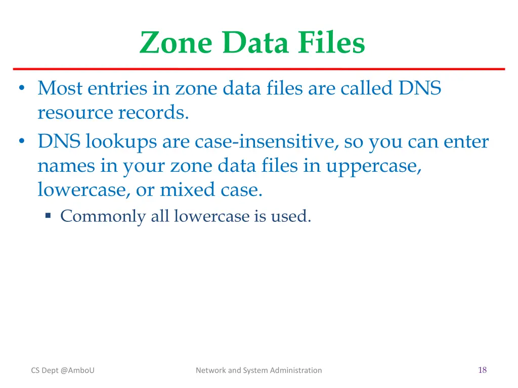 zone data files