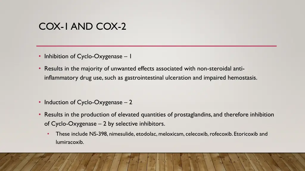 cox 1 and cox 2 1