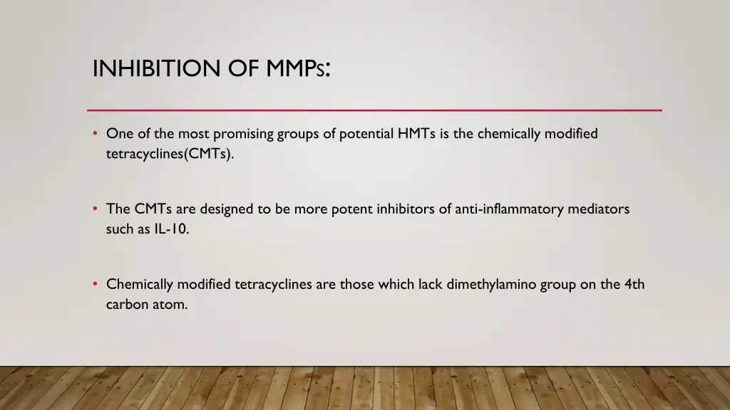 inhibition of mmp s