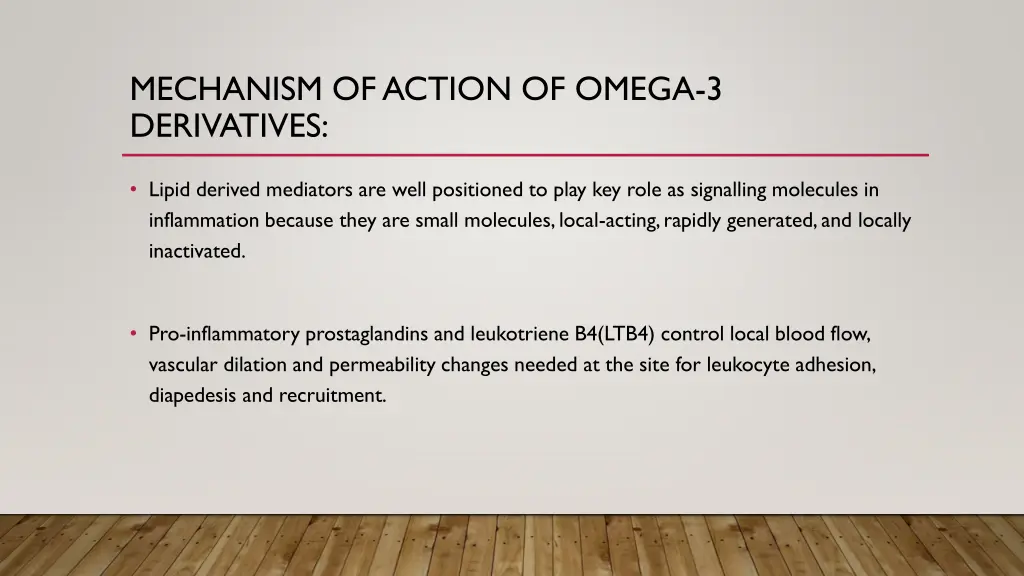 mechanism of action of omega 3 derivatives 2