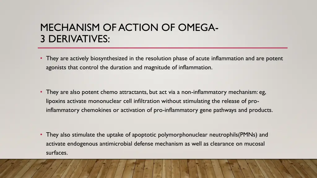 mechanism of action of omega 3 derivatives 4