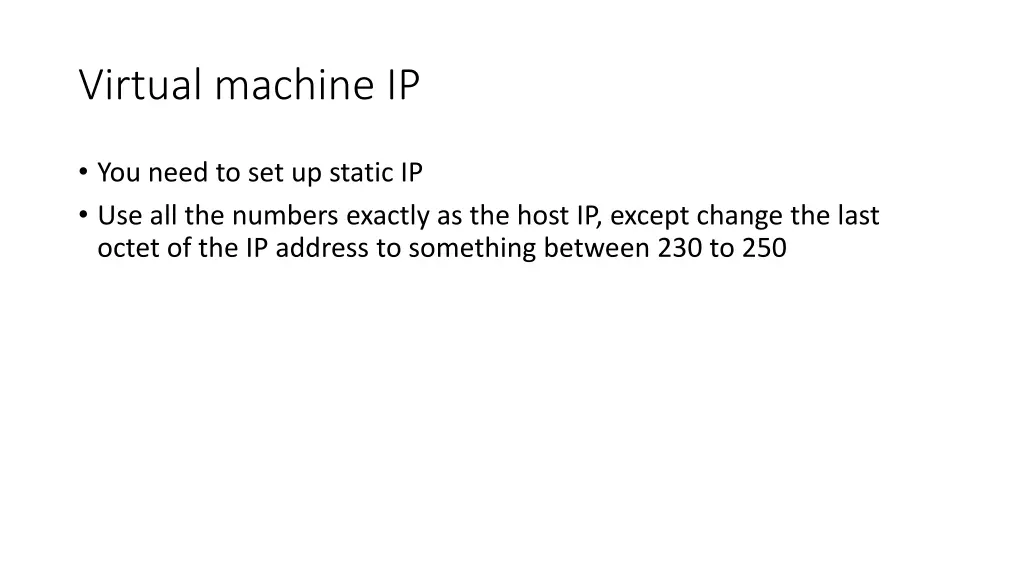 virtual machine ip