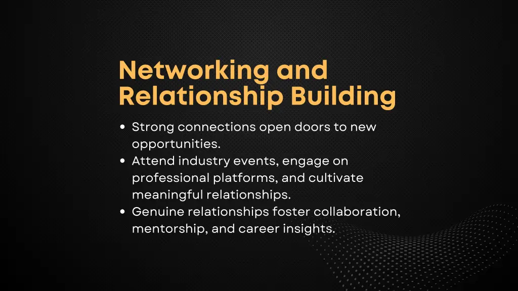 networking and relationship building
