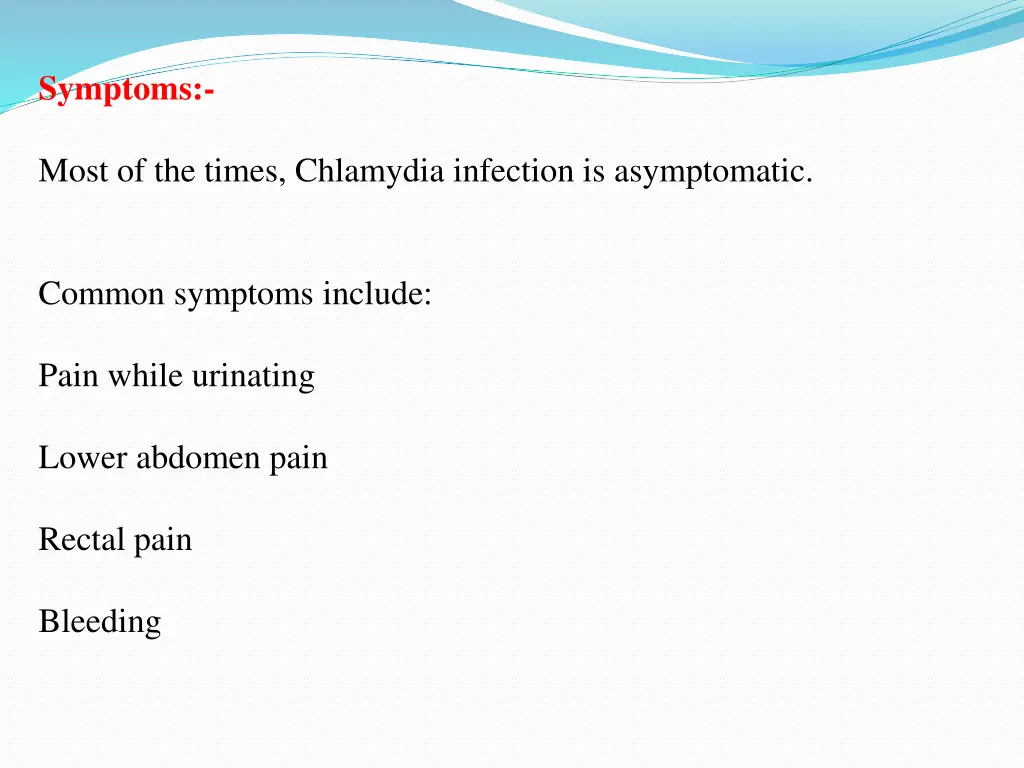 symptoms