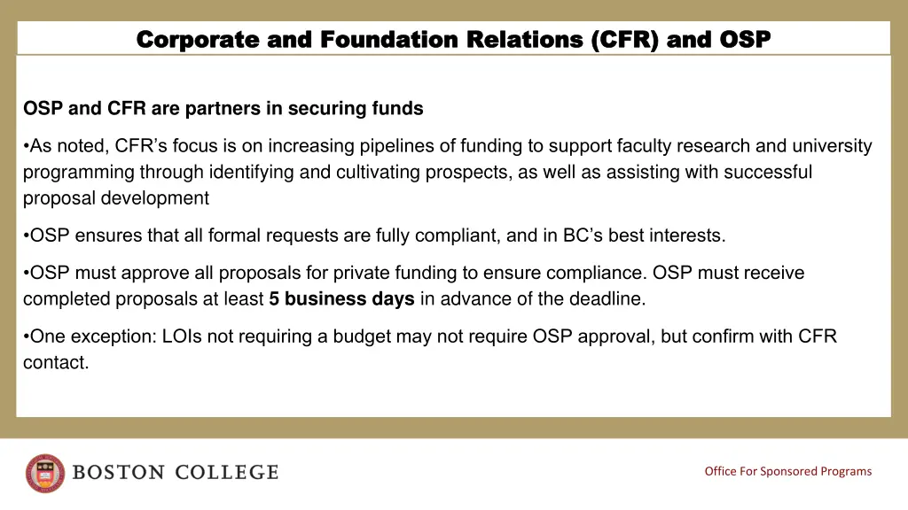 corporate and foundation relations