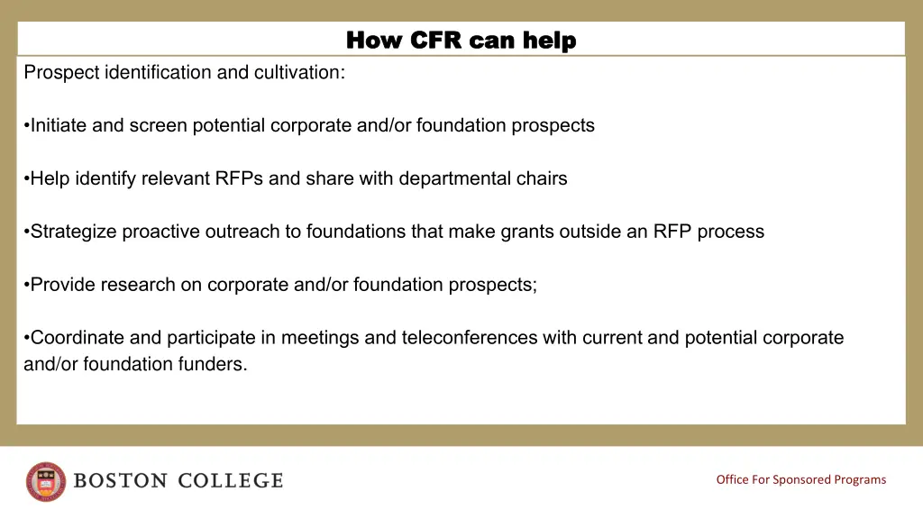 how cfr can help how cfr can help
