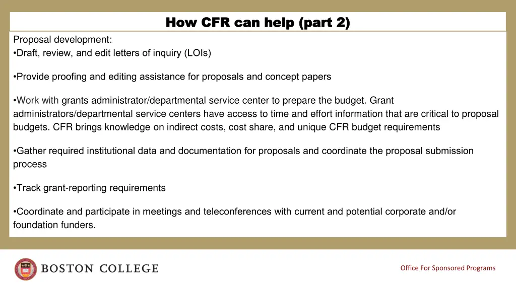 how cfr can help part 2 how cfr can help part 2