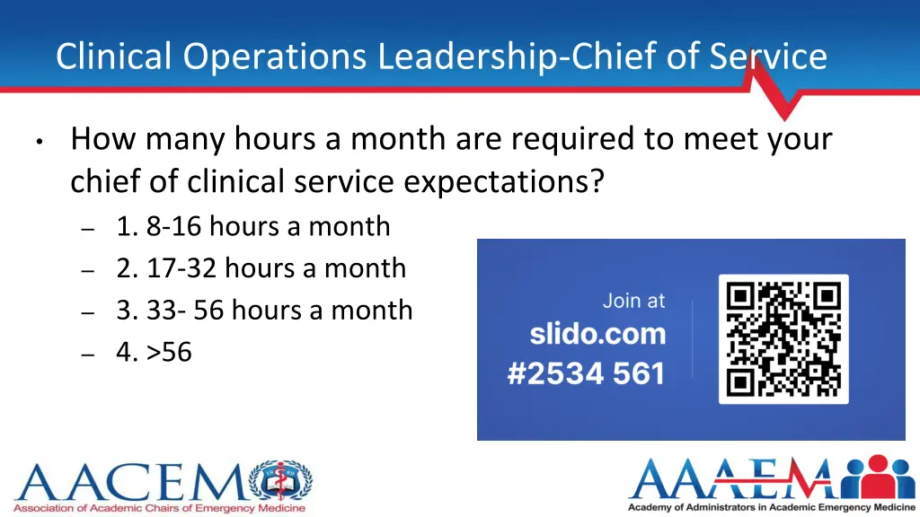 clinical operations leadership chief of service