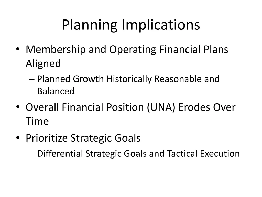 planning implications