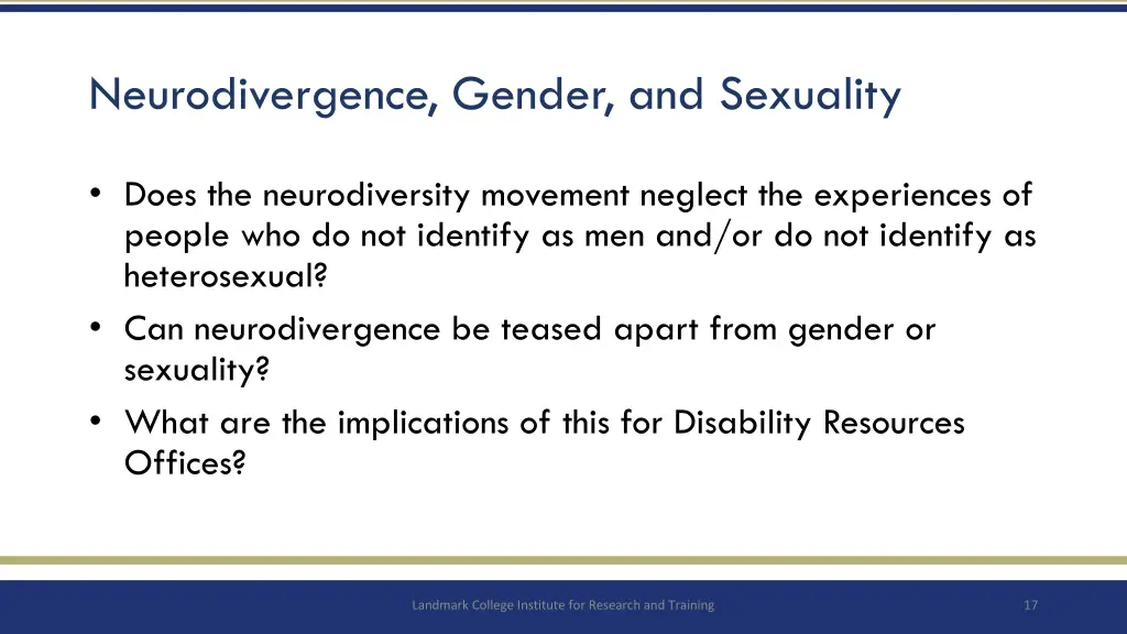 neurodivergence gender and sexuality