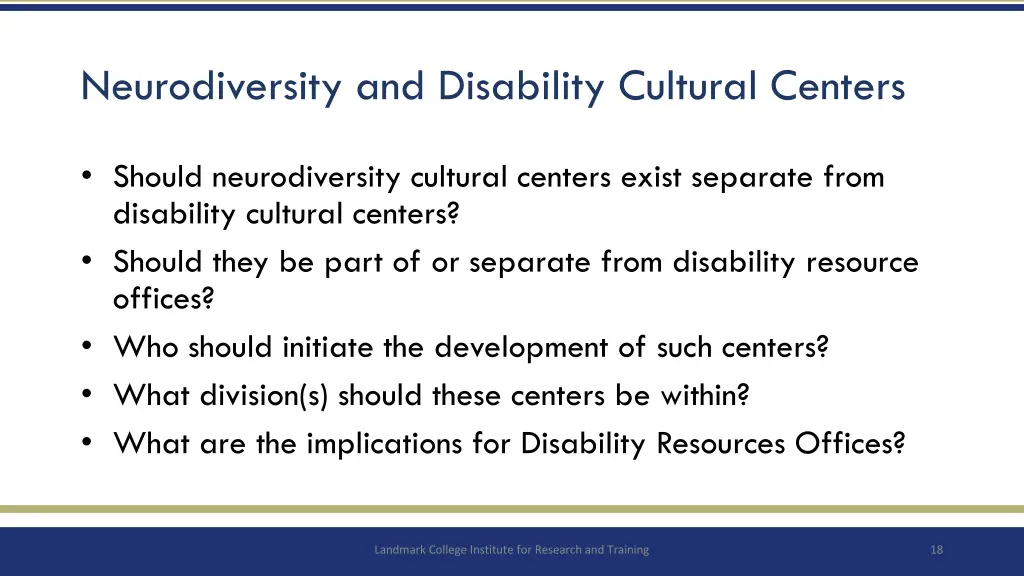 neurodiversity and disability cultural centers