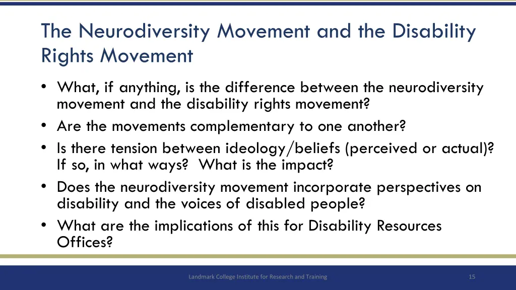the neurodiversity movement and the disability
