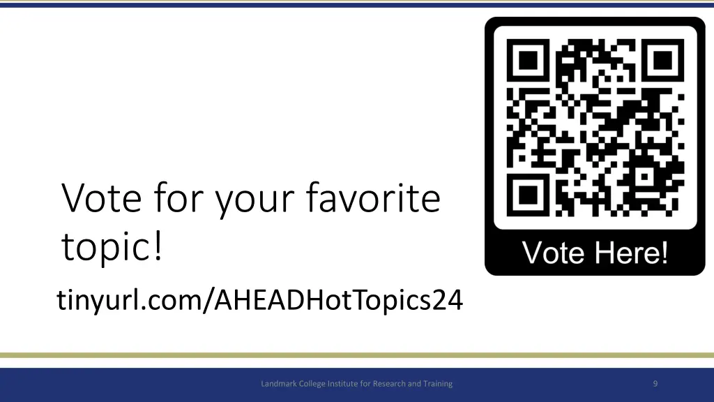 vote for your favorite topic tinyurl
