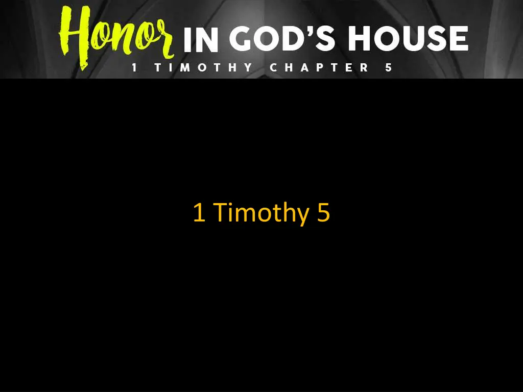 1 timothy 5