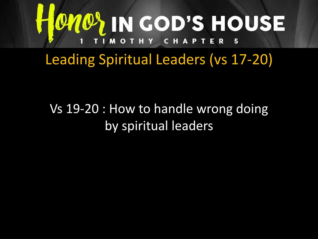 leading spiritual leaders vs 17 20 3