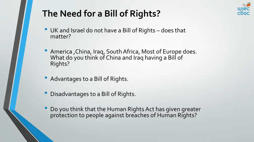 the need for a bill of rights