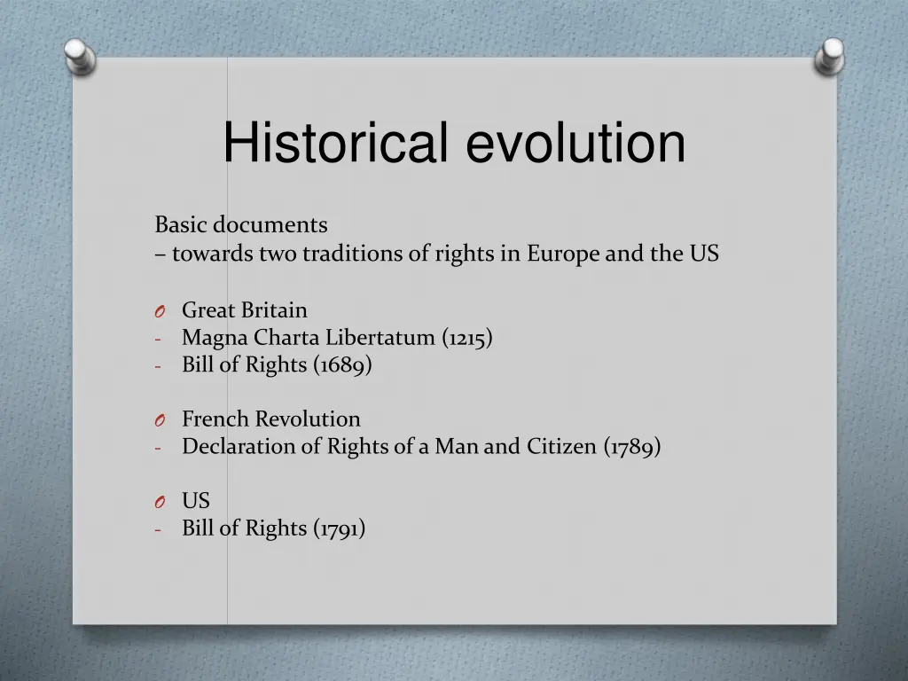 historical evolution 1