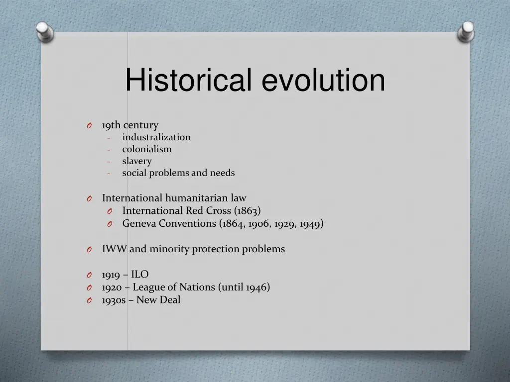 historical evolution 2
