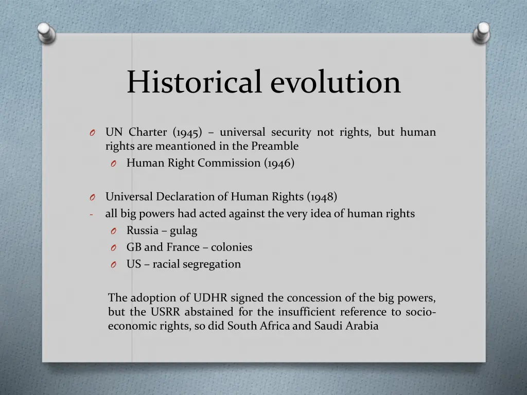 historical evolution 5