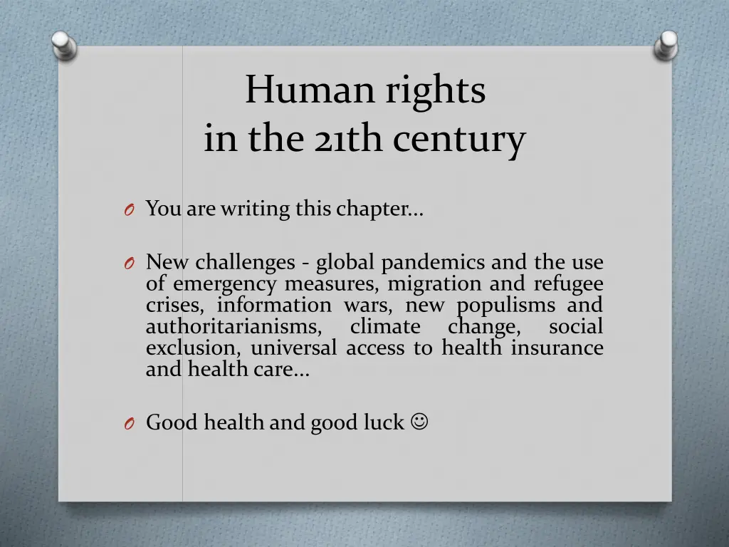 human rights in the 21th century