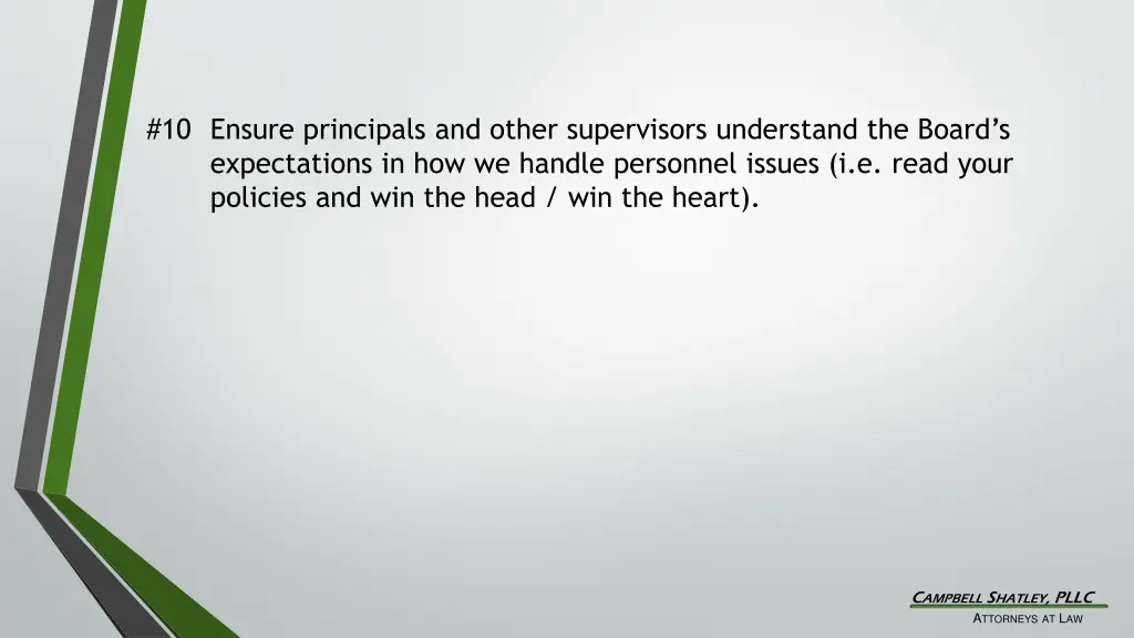 10 ensure principals and other supervisors