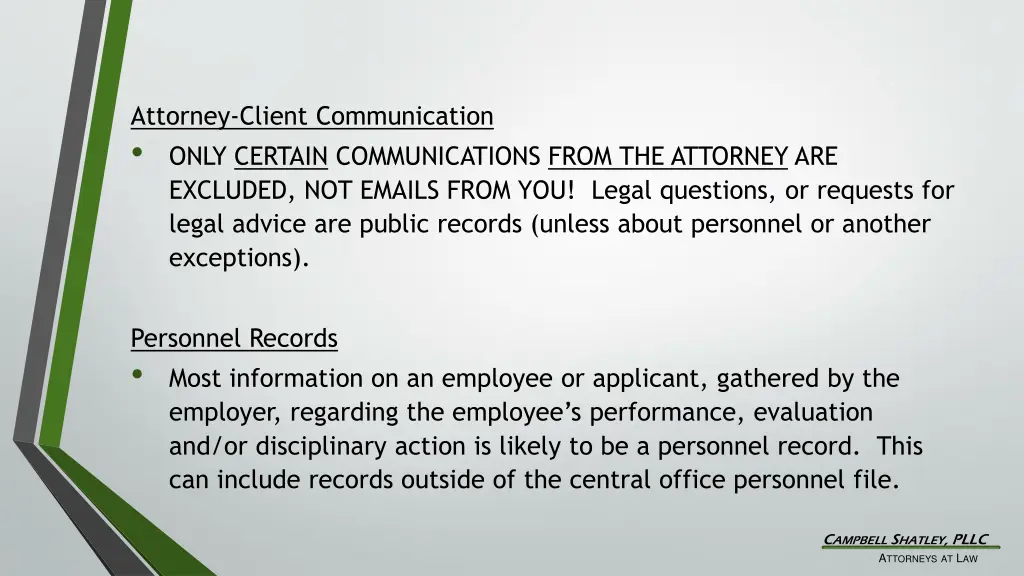 attorney client communication only certain