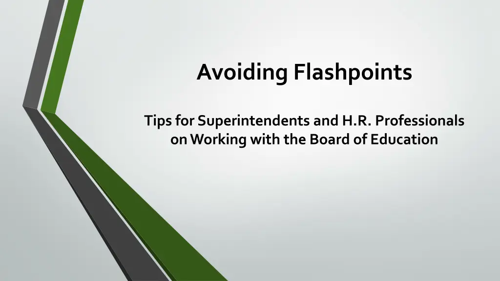 avoiding flashpoints