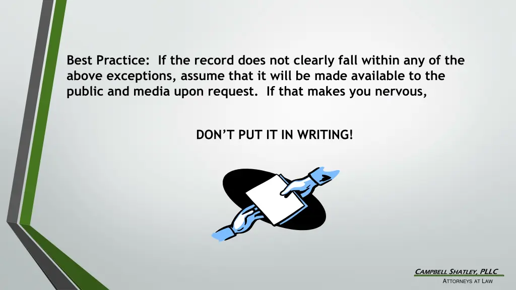 best practice if the record does not clearly fall