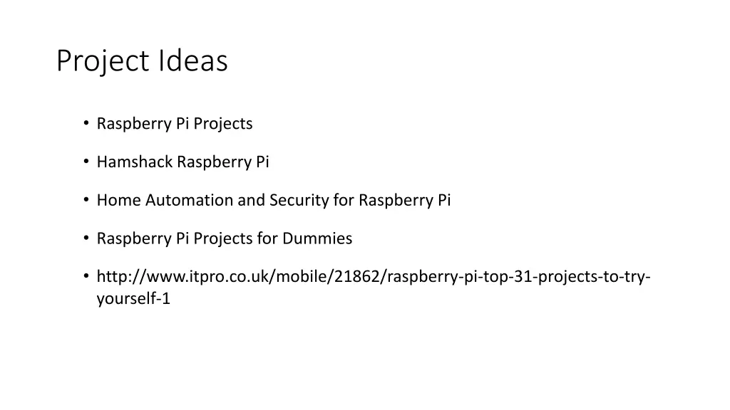 project ideas