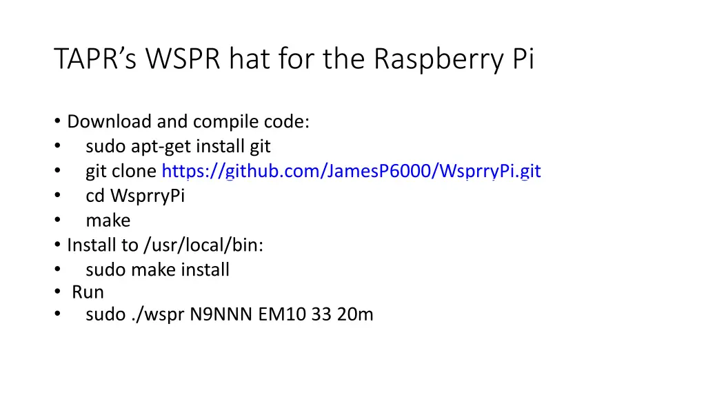 tapr s wspr hat for the raspberry pi