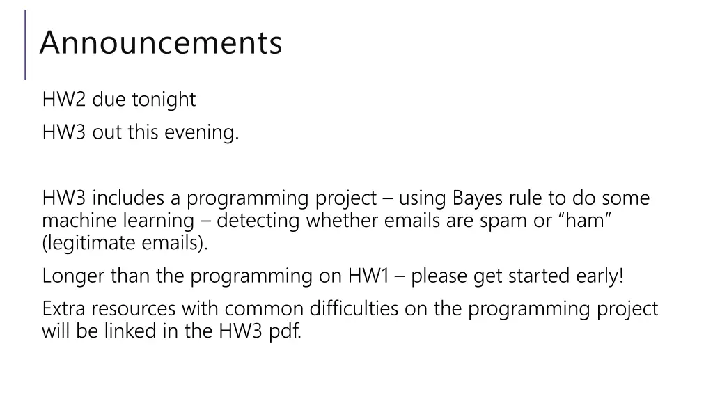 announcements