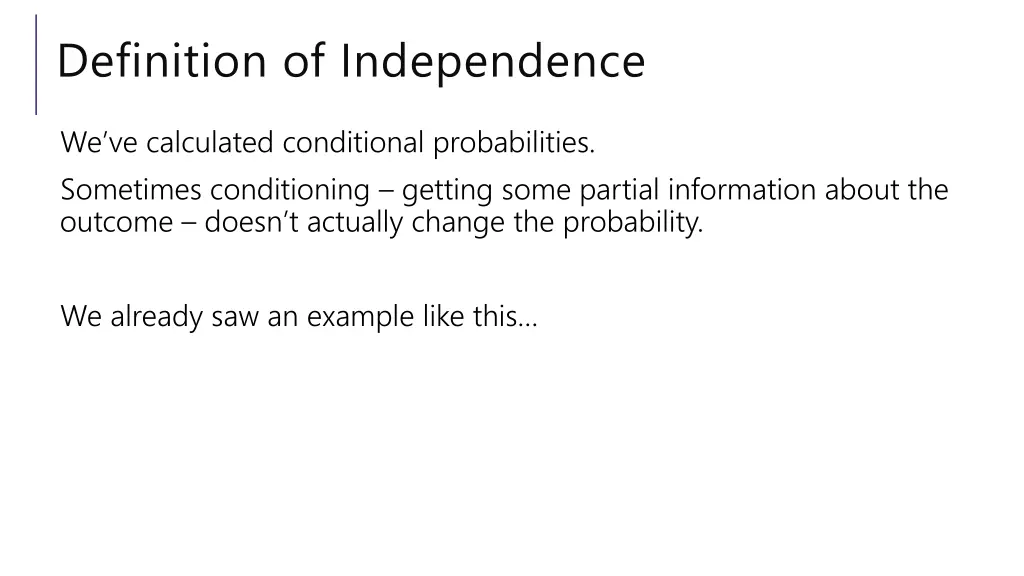 definition of independence