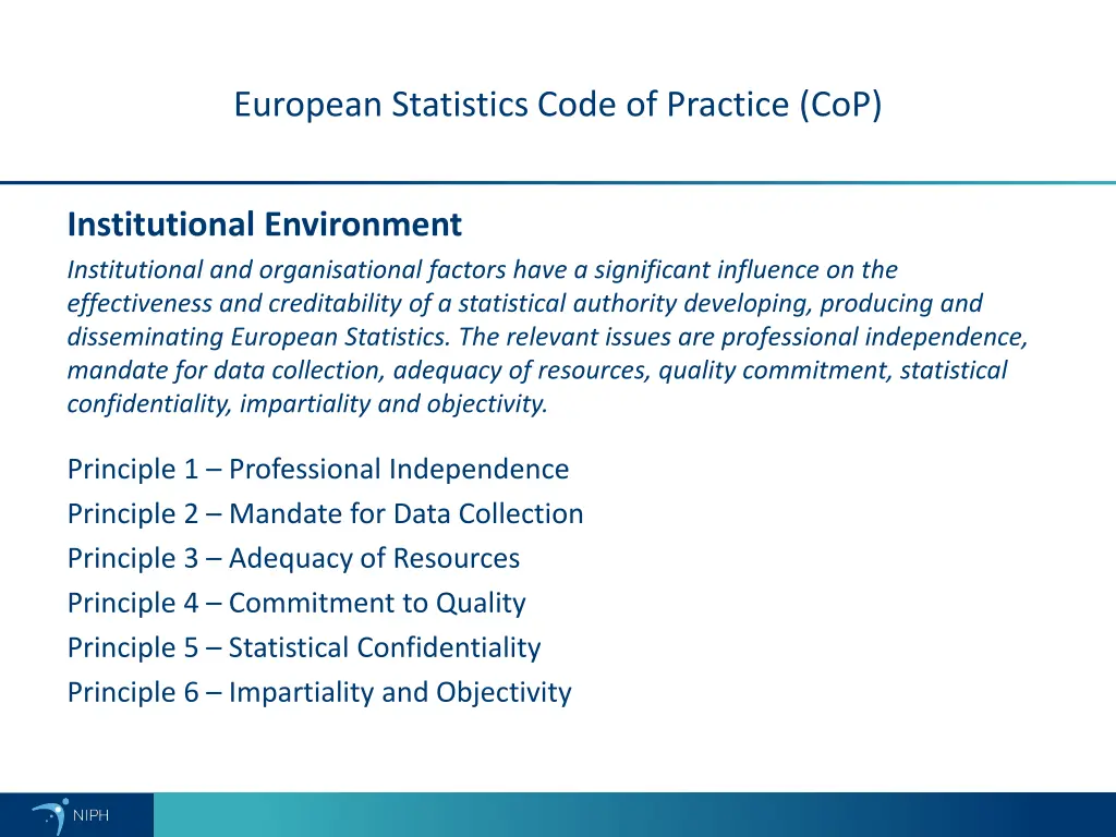 european statistics code of practice cop
