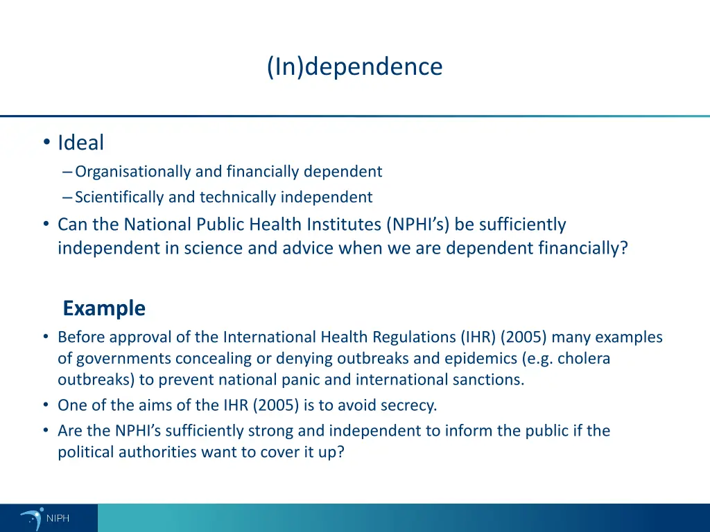 in dependence