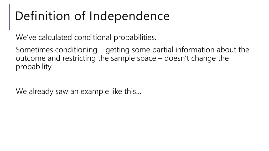definition of independence