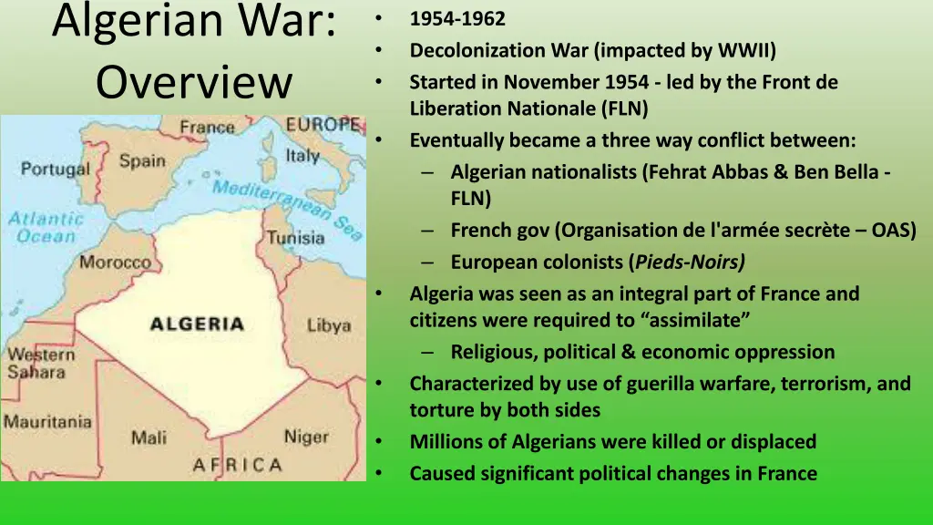 algerian war overview