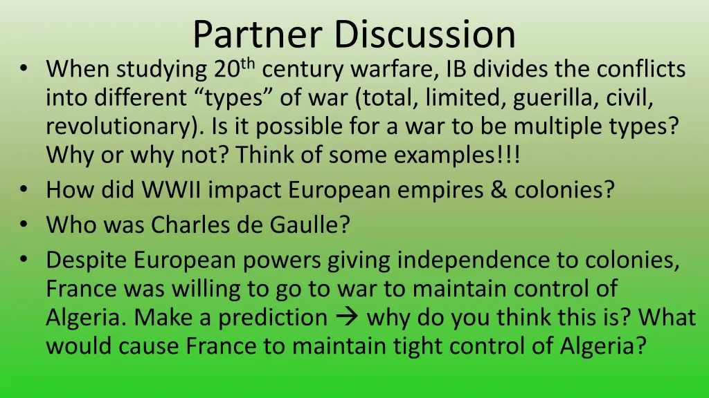 partner discussion